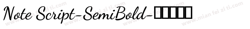 Note Script-SemiBold字体转换